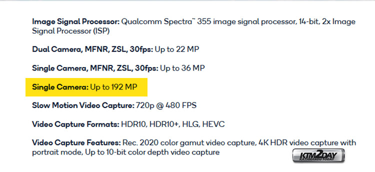 Snapdragon Spectra 355 ISP