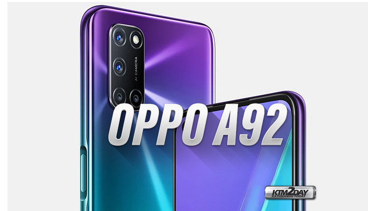 Oppo A92 specification and images leaked before launch